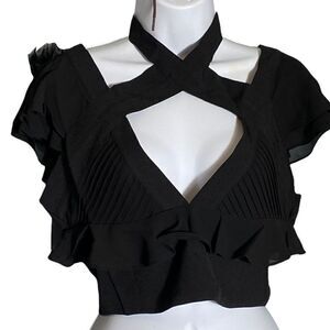 Nasty Gal Cut Out Crop Top Size M